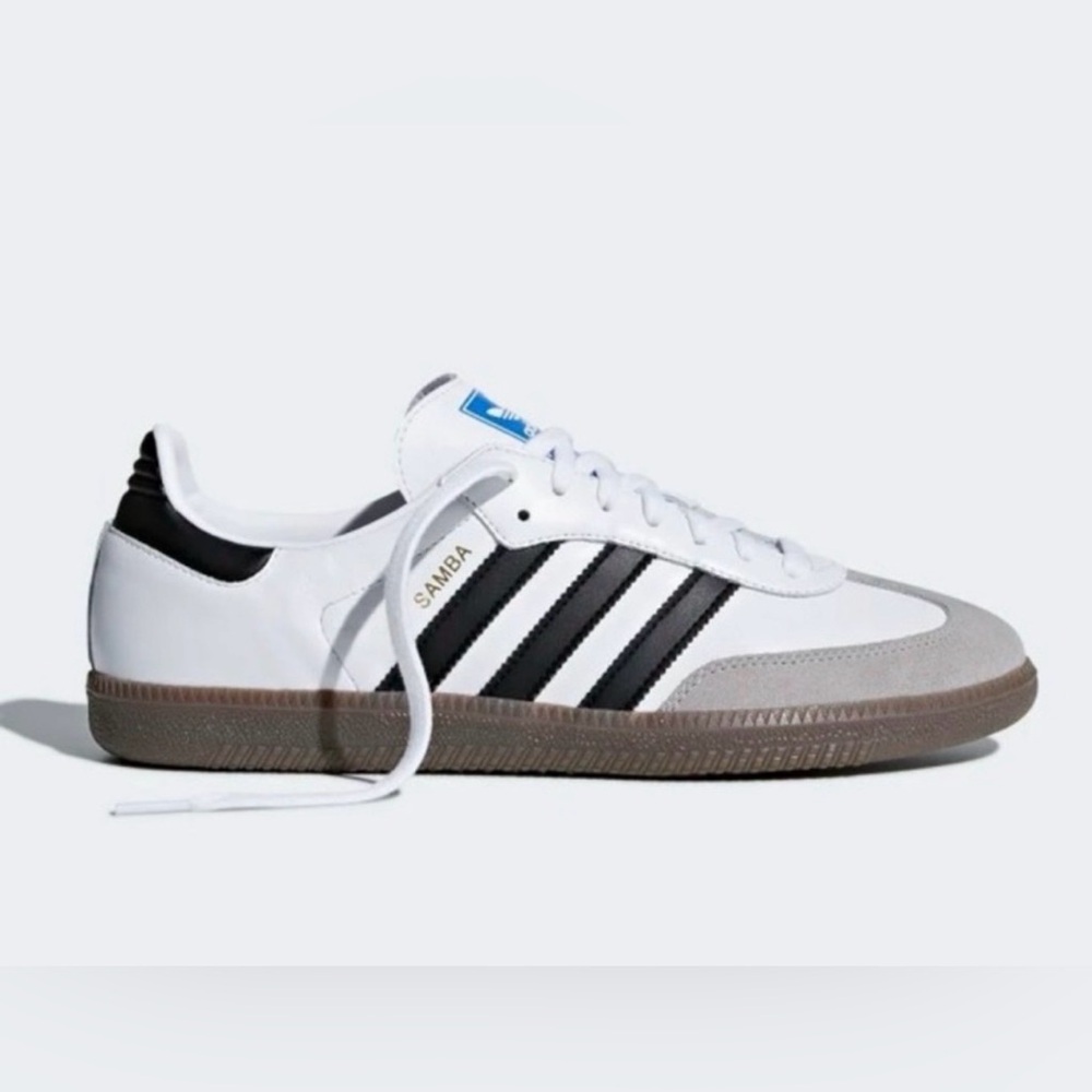 Adidas Samba White and Black unisex sneakers.